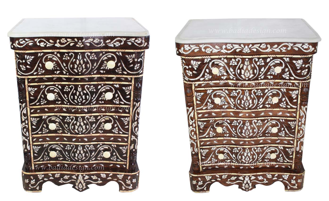 Moroccan Mother of Pearl Nightstand