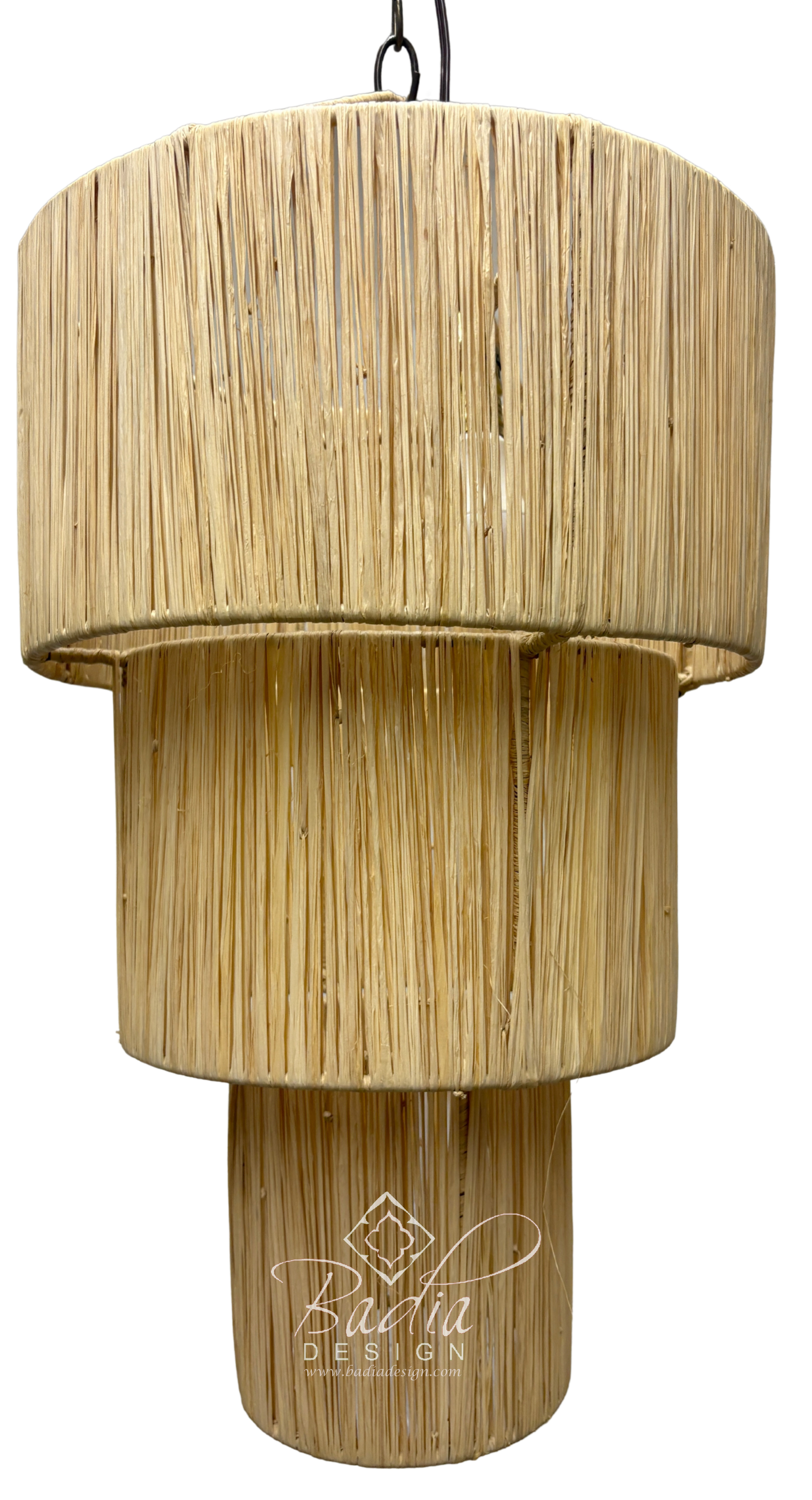 Moroccan Three Tiered Raffia Lantern