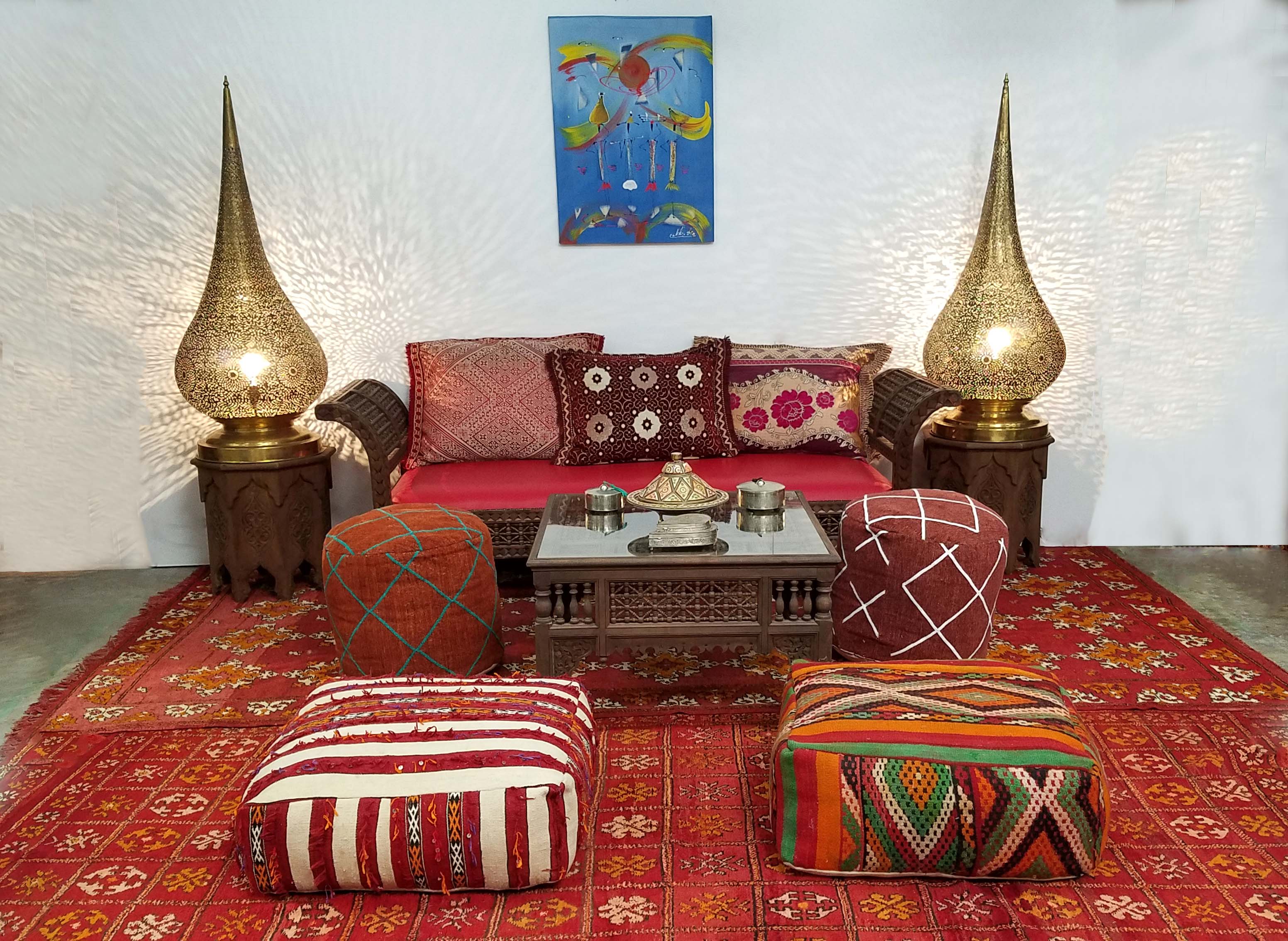 Traditional Moroccan Living Room Decor - Badia Design Inc.